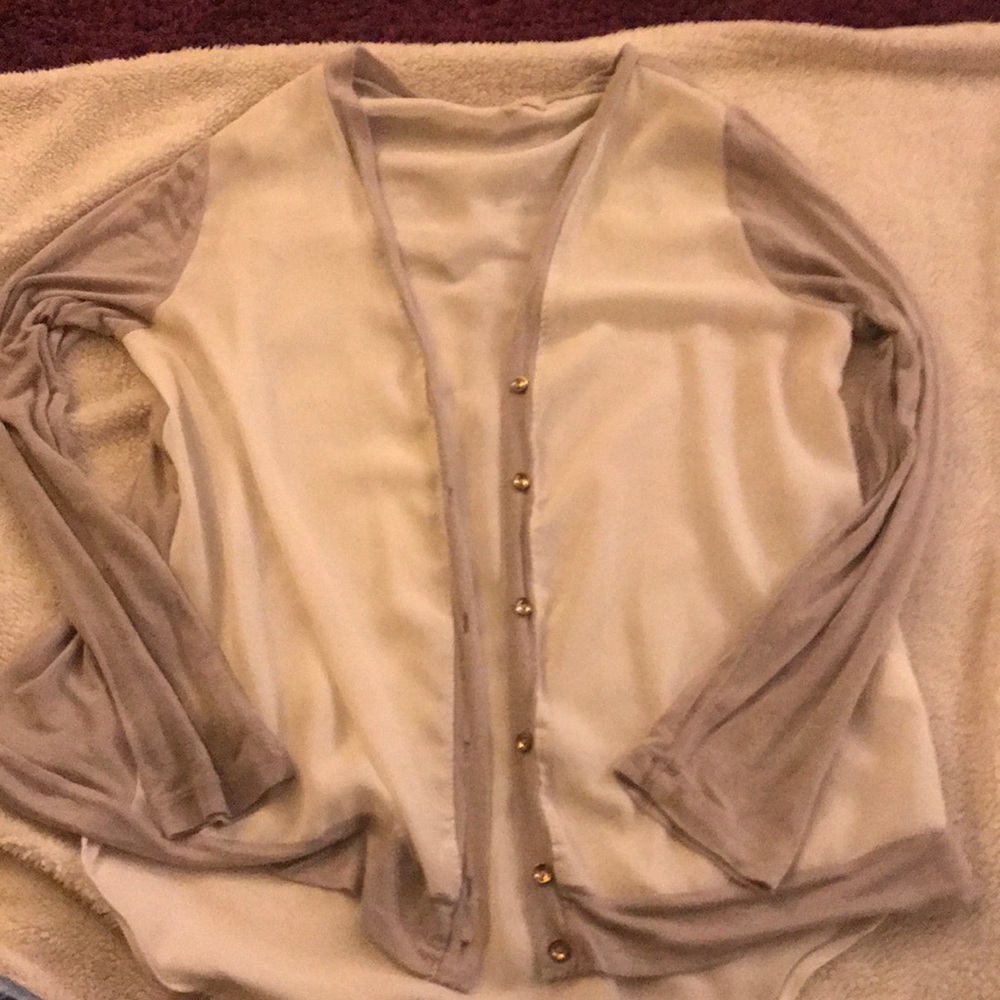 White/gray sweater perfect for holidays!